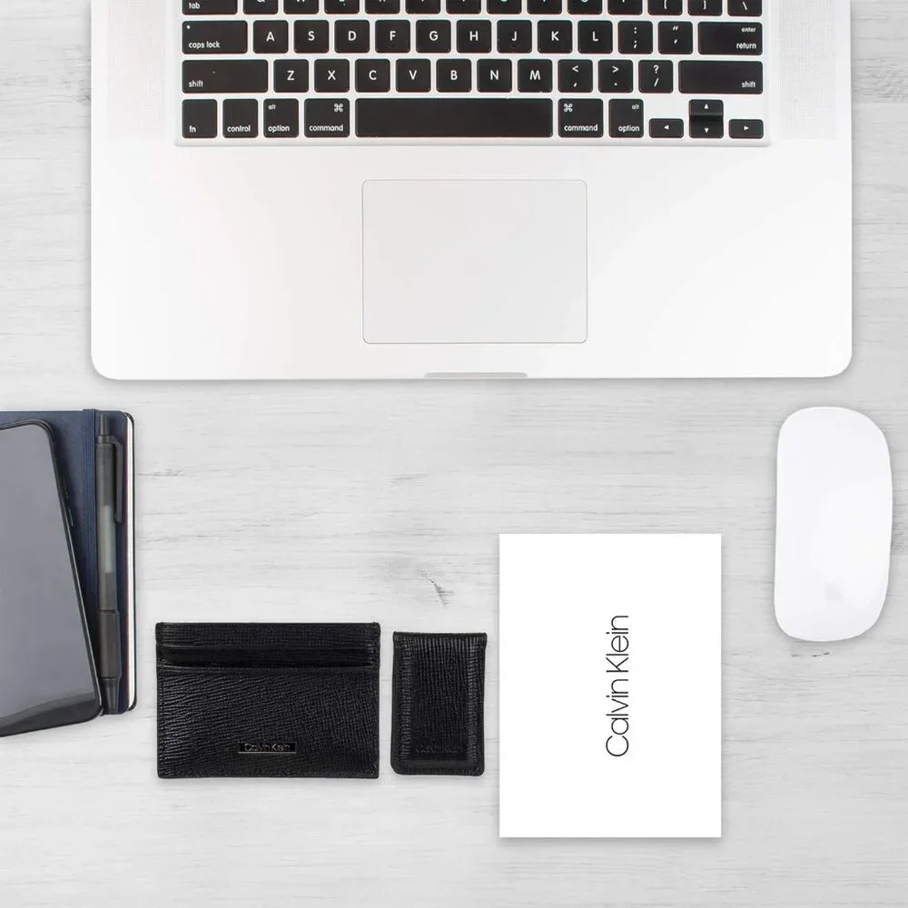 Calvin Klein Men's Wallet Sets-Minimalist Card Cases, Bifold Wallets